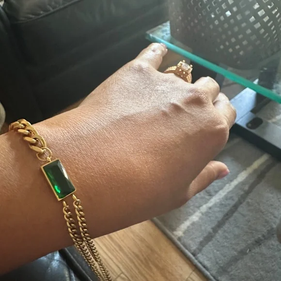 Emerald stainless bracelet - Picture 2 of 2